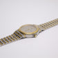 1984 Seiko SQ 100 Textured Gray Dial Two Tone Men's Wrist-Watch
