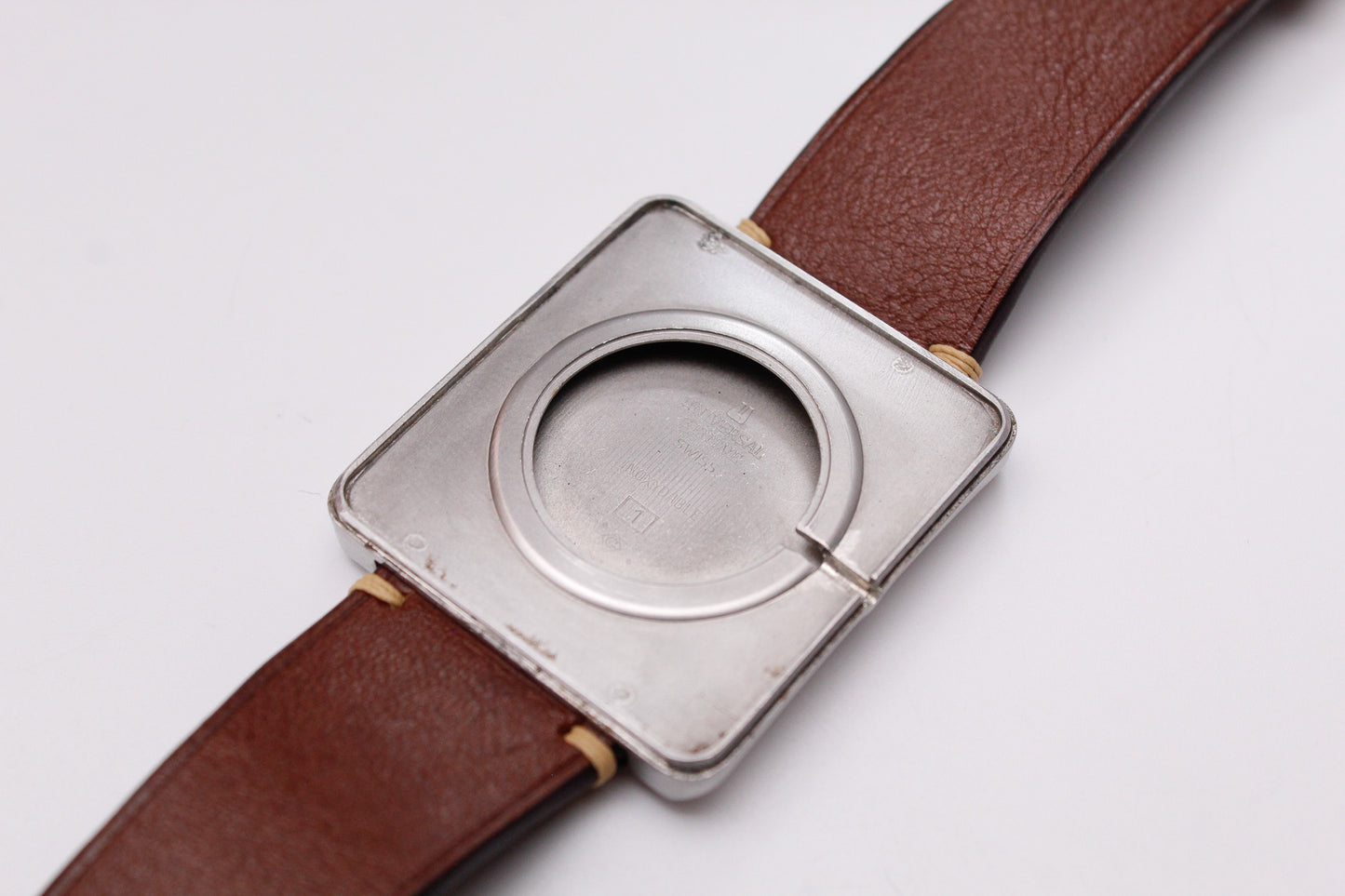 [Rare] 1970s Universal Geneve Mechanical Striped Blue Dial Men's Wrist-Watch