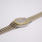1984 Seiko SQ 100 Textured Gray Dial Two Tone Men's Wrist-Watch