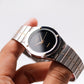 1990s Collezio Quartz Inky Black Dial Two Tone Case Men's Wrist-Watch