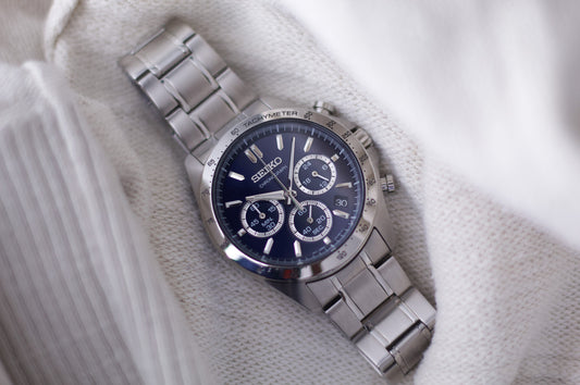 2011 Seiko Quartz Marine Blue Chronograph Men's Wrist-Watch