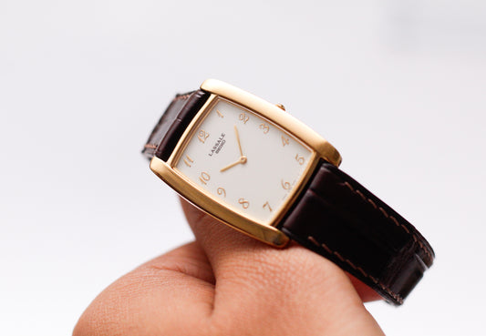 1986 Seiko Lassale Breguet Numeral Dial Tank Men's Wrist-Watch