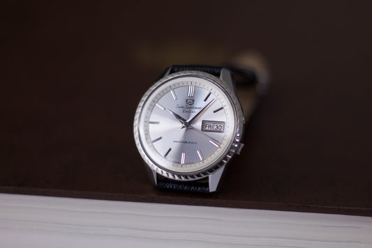 [Serviced] 1965 Seiko Sportsmatic Deluxe Radiant Silver Sunburst Dial Men's Wrist-Watch