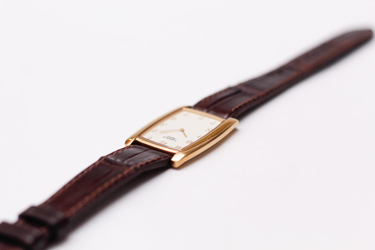 1986 Seiko Lassale Breguet Numeral Dial Tank Men's Wrist-Watch