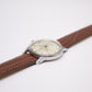 1970s Swiss Candino Automatic Silver Sunburst Men's Wrist-Watch