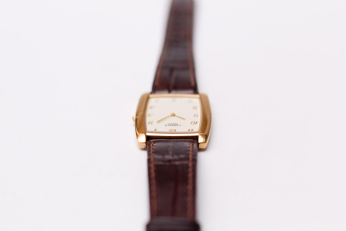 1986 Seiko Lassale Breguet Numeral Dial Tank Men's Wrist-Watch