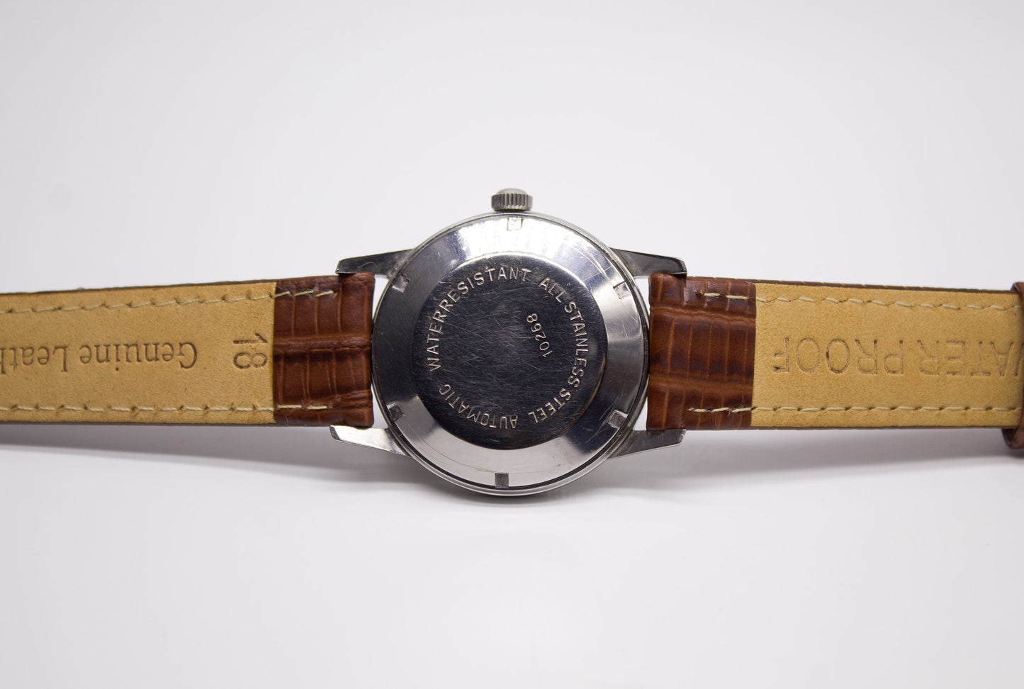 1970s Swiss Candino Automatic Silver Sunburst Men's Wrist-Watch