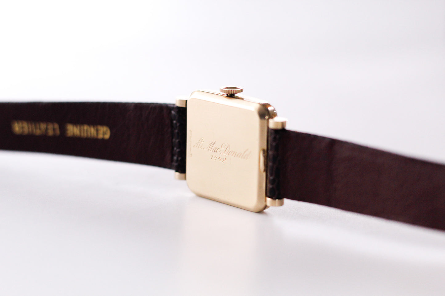 [Serviced] USA Lord Elgin 'Peppered Cream Dial' 14K Gold Filled Case Men's Wrist-Watch