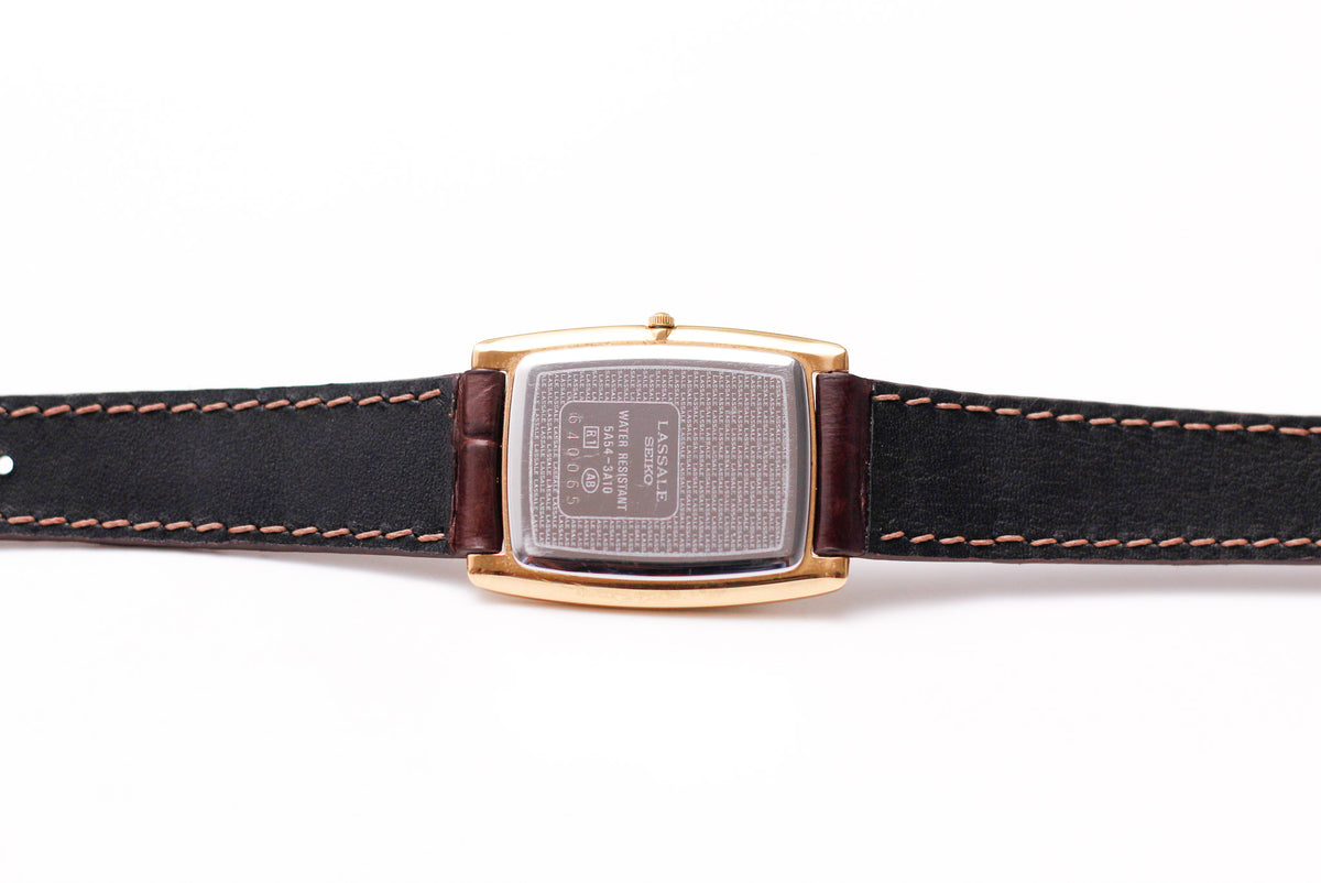 1986 Seiko Lassale Breguet Numeral Dial Tank Men's Wrist-Watch