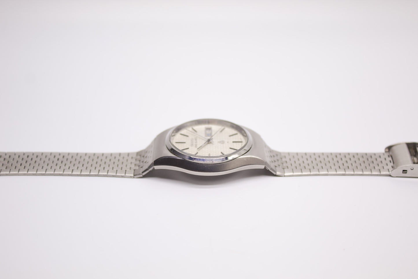 [Serviced] 1978 Seiko King Quartz Cream Tapestry Dial Men's Wrist-Watch