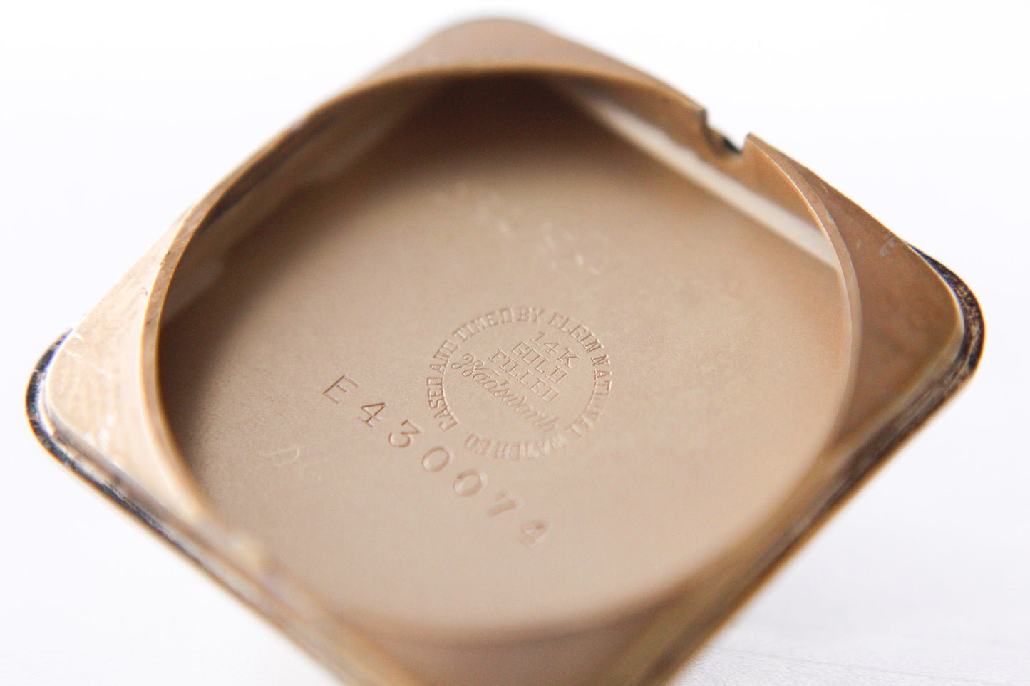 [Serviced] USA Lord Elgin 'Peppered Cream Dial' 14K Gold Filled Case Men's Wrist-Watch