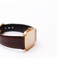 1983 Seiko Quartz Straight Grain Golden Dial Tank Men's Wrist Watch