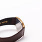 1983 Seiko Quartz Straight Grain Golden Dial Tank Men's Wrist Watch