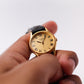 1994 Pulsar Quartz Striped Golden Roman Dial Ladies' Wrist-Watch