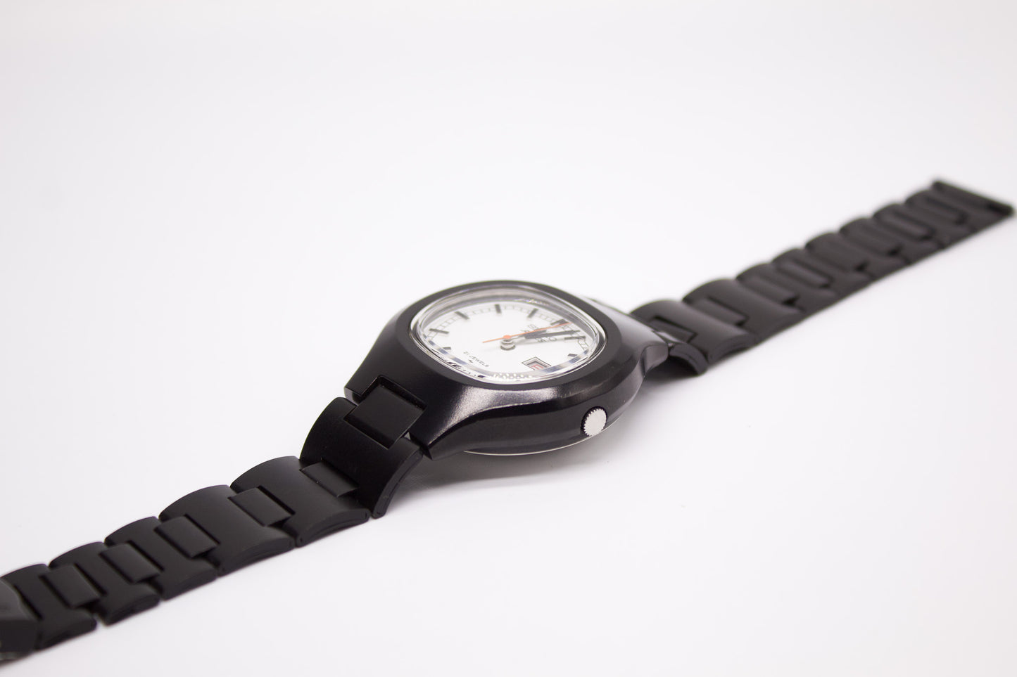 [Mint] 1977 Seiko Acuts Automatic PVD Black Case Men's Wrist-Watch W/Papers JDM