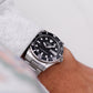 2000 Seiko Automatic 'Baby Submariner' Matte Black Dial Men's Wrist-Watch