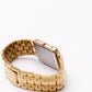 1990s Bulova Quartz Straight Grain Golden Dial Men's Wrist-Watch