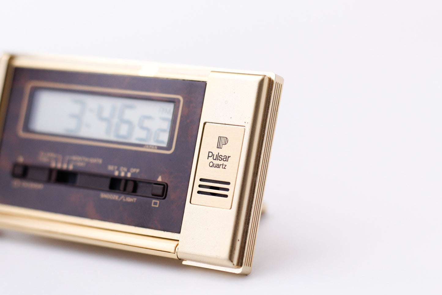 1980s Pulsar Quartz Travel Alarm W/Box & Papers
