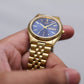 1995 Citizen Quartz Marine Blue Sunburst Dial 'Baby Day-Date'
