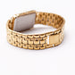 1990s Bulova Quartz Straight Grain Golden Dial Men's Wrist-Watch