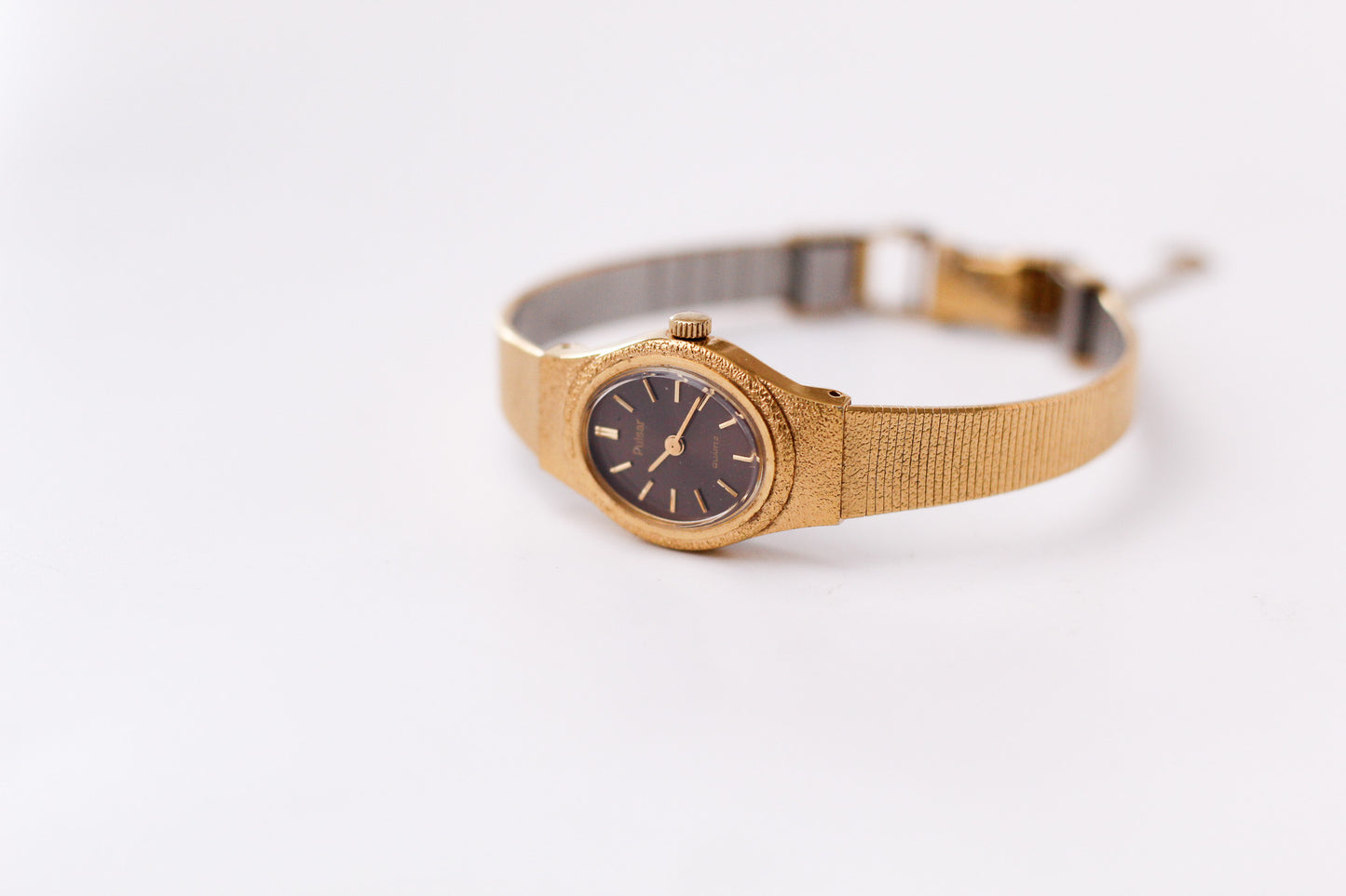1982 Pulsar Quartz Chocolate Sunburst Dial Ladies' Wrist-Watch
