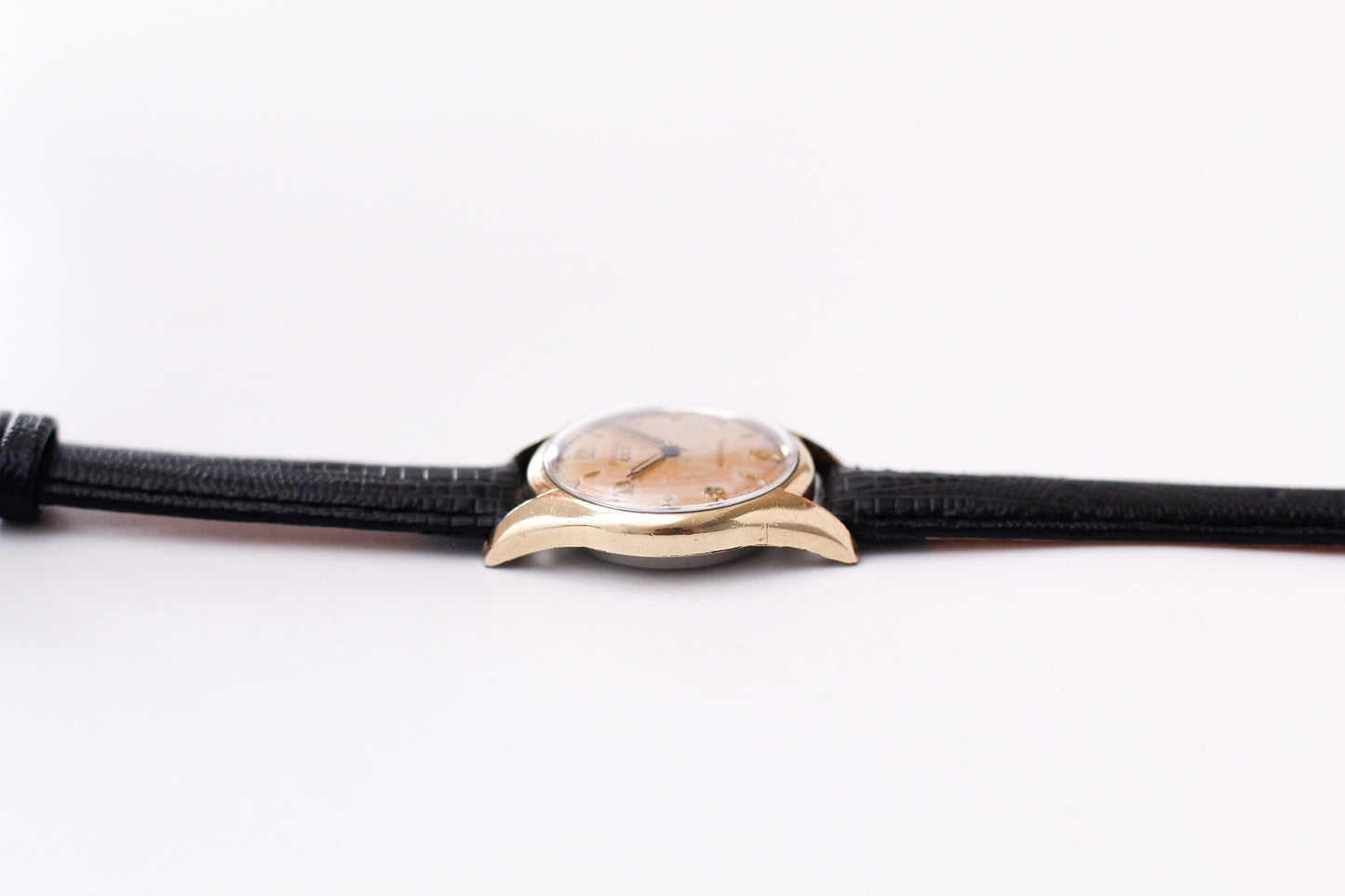 [Serviced] 1950s Benrus Automatic Orange Patina Dial Men's Wrist-Watch