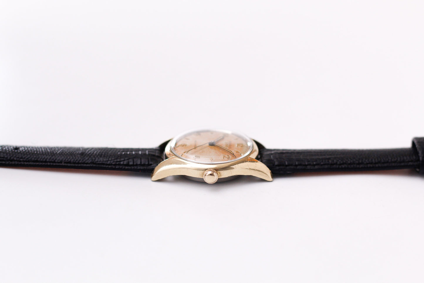 [Serviced] 1950s Benrus Automatic Orange Patina Dial Men's Wrist-Watch