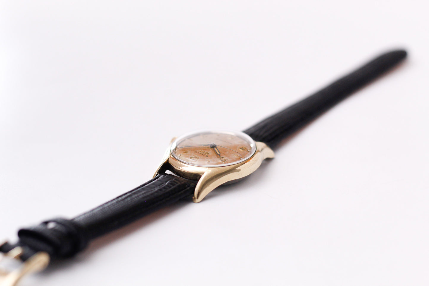 [Serviced] 1950s Benrus Automatic Orange Patina Dial Men's Wrist-Watch