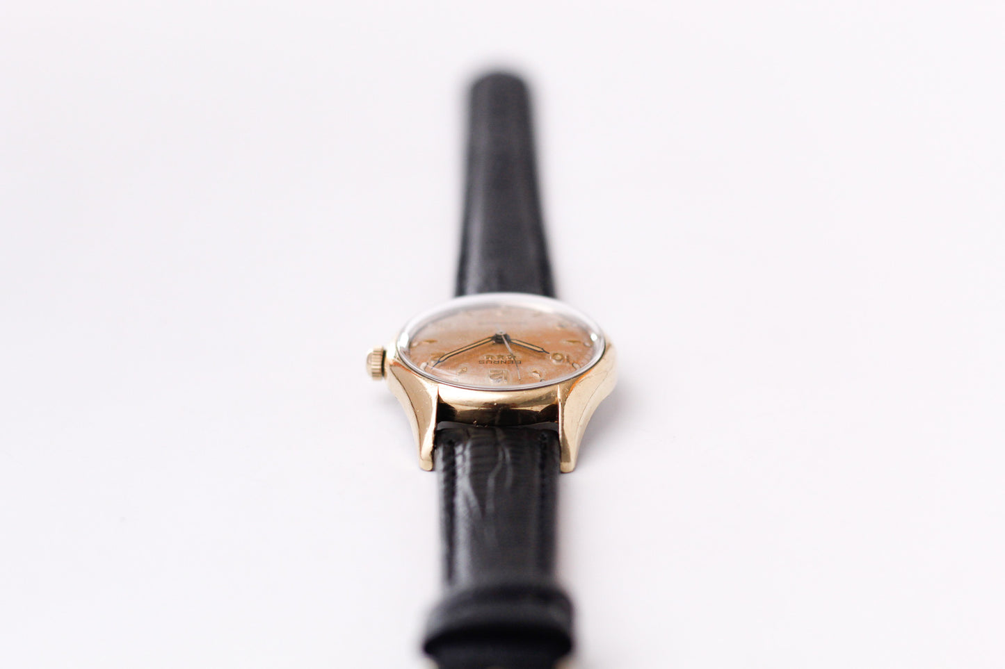[Serviced] 1950s Benrus Automatic Orange Patina Dial Men's Wrist-Watch