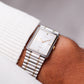 1985 Seiko Quartz ARC Silver Sunburst Dial Two Tone Case Men's Wrist-Watch