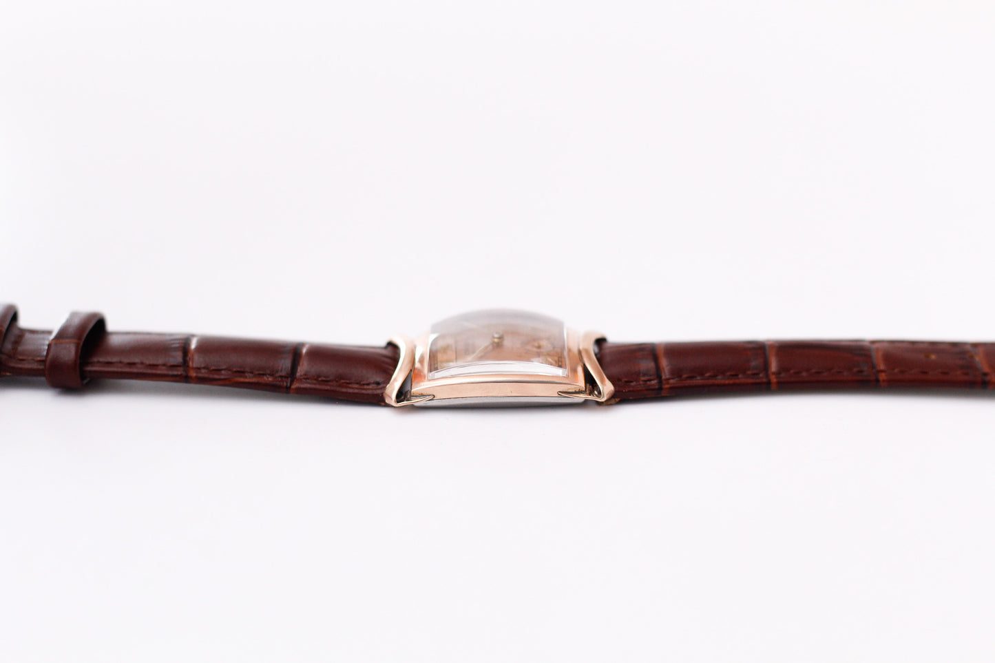[Serviced] 1941 Gruen Mechanical 'Salmon' Dial Rose Gold 10K Filled Men's Wrist-Watch