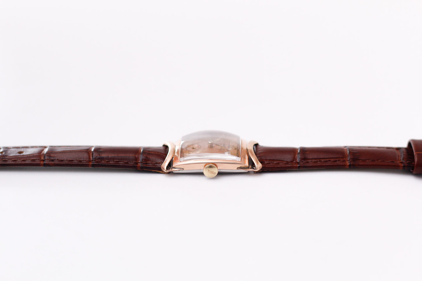 [Serviced] 1941 Gruen Mechanical 'Salmon' Dial Rose Gold 10K Filled Men's Wrist-Watch
