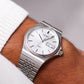 1995 Seiko Spirit Silver Textured Men's Sports Wrist-Watch