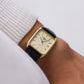 1997 Pulsar Straight Grain Golden Dial Men's Wrist-Watch