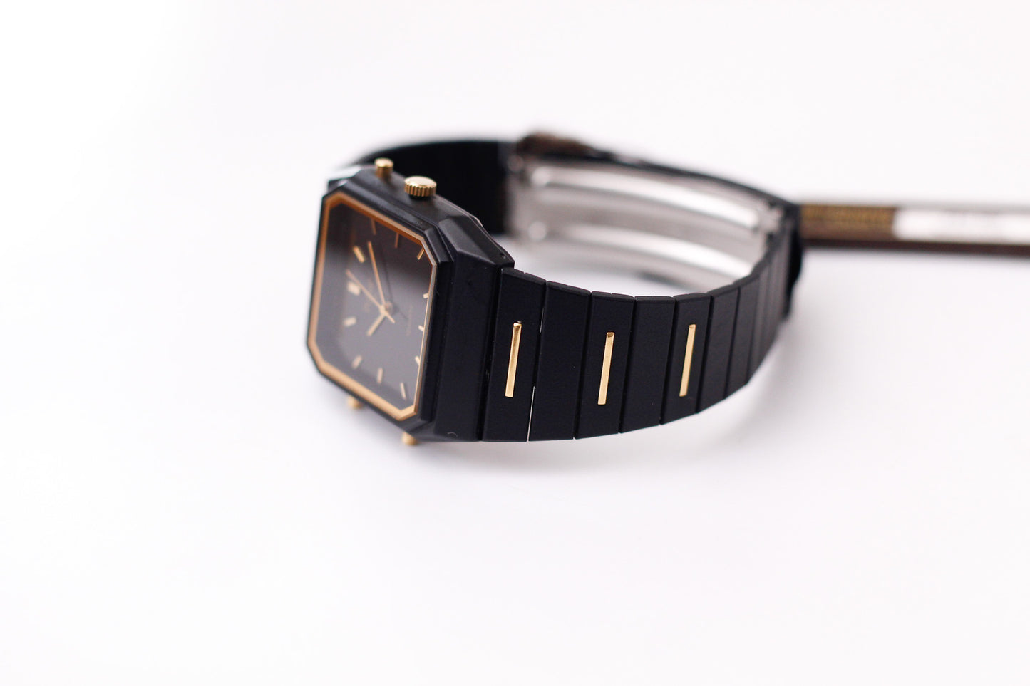 [Near Mint] 1986 Pulsar Quartz Ana-Digi Deep Black Dial Men's Wrist-Watch W/Box