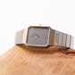 1986 Seiko Quartz Linear Gray Dial Two Tone Tank Men's Wrist-Watch