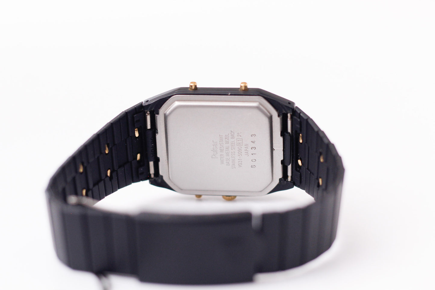[Near Mint] 1986 Pulsar Quartz Ana-Digi Deep Black Dial Men's Wrist-Watch W/Box