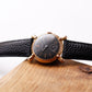 [Serviced] 1940s Bulova 'Bow-tie' Mechanical Matte Black Dial Men's Wrist-Watch