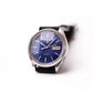 1977 Pulsar Quartz Marine Blue Dial Faceted Crystal Men's Wrist-Watch