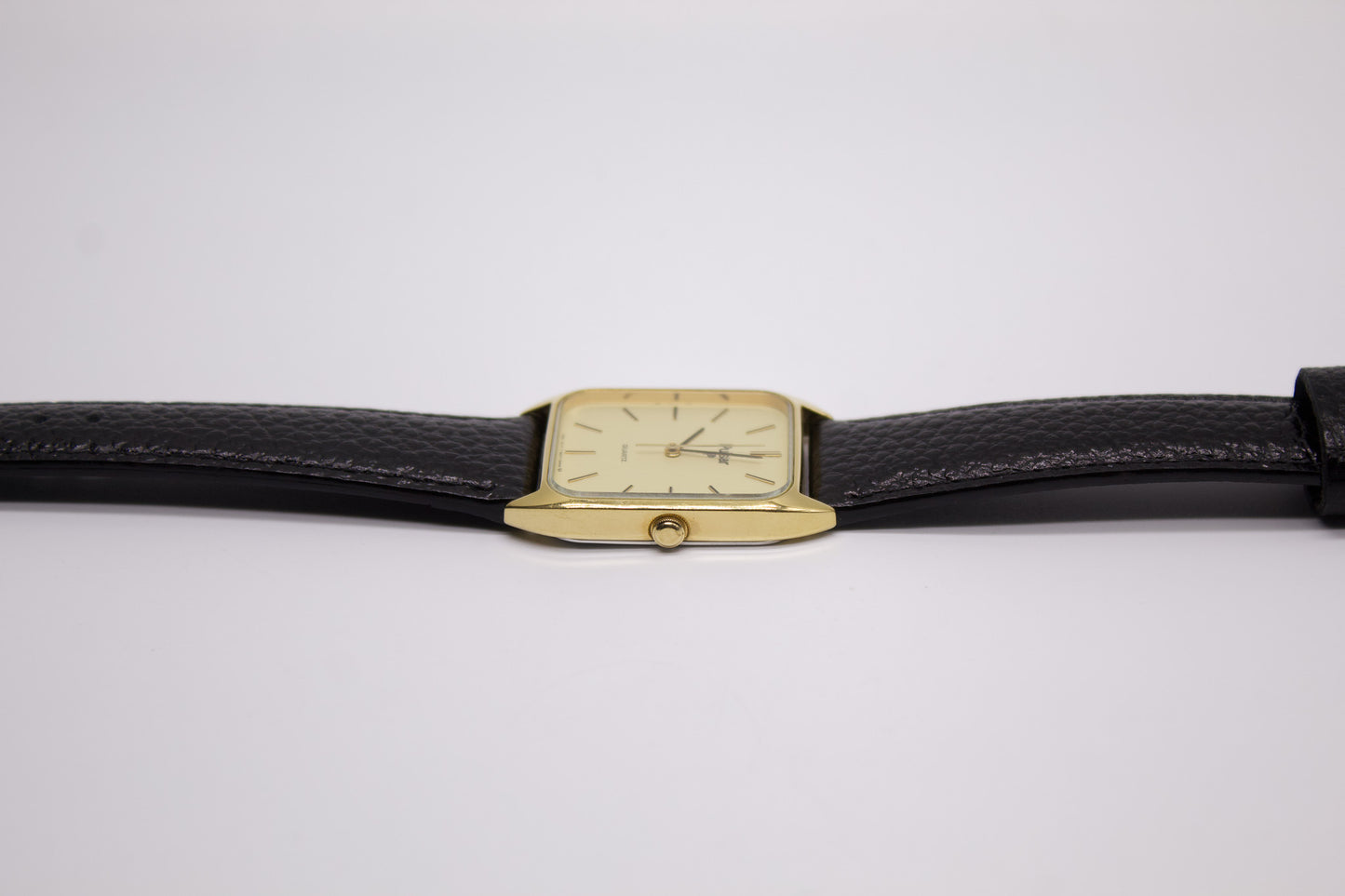1997 Pulsar Straight Grain Golden Dial Men's Wrist-Watch
