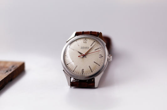 [Serviced] 1960s Gruen Precision Mechanical Men's Wrist-Watch