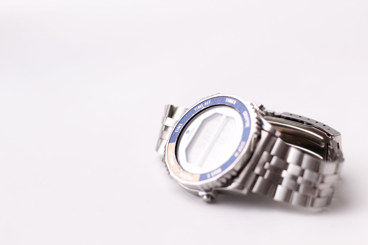 1983 Seiko Quartz Digital 'Rotocall' Blue Bezel Men's Wrist-Watch