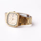 1982 Seiko SQ Golden Waffle Dial 'Baby Santos Tank' Men's Wrist-Watch