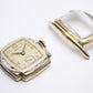 [Serviced] 1940s USA Hamilton Brushed Golden Dial Men's Art Deco Wrist-Watch
