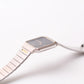 1986 Seiko Quartz Linear Gray Dial Two Tone Tank Men's Wrist-Watch