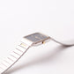 1986 Seiko Quartz Linear Gray Dial Two Tone Tank Men's Wrist-Watch