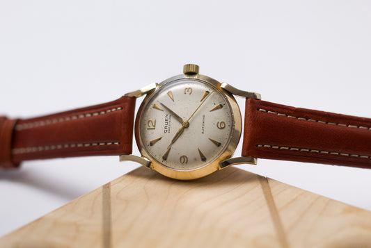 [Serviced] 1960s Gruen Precision Automatic Aged Cream Dial Men's Wrist-Watch