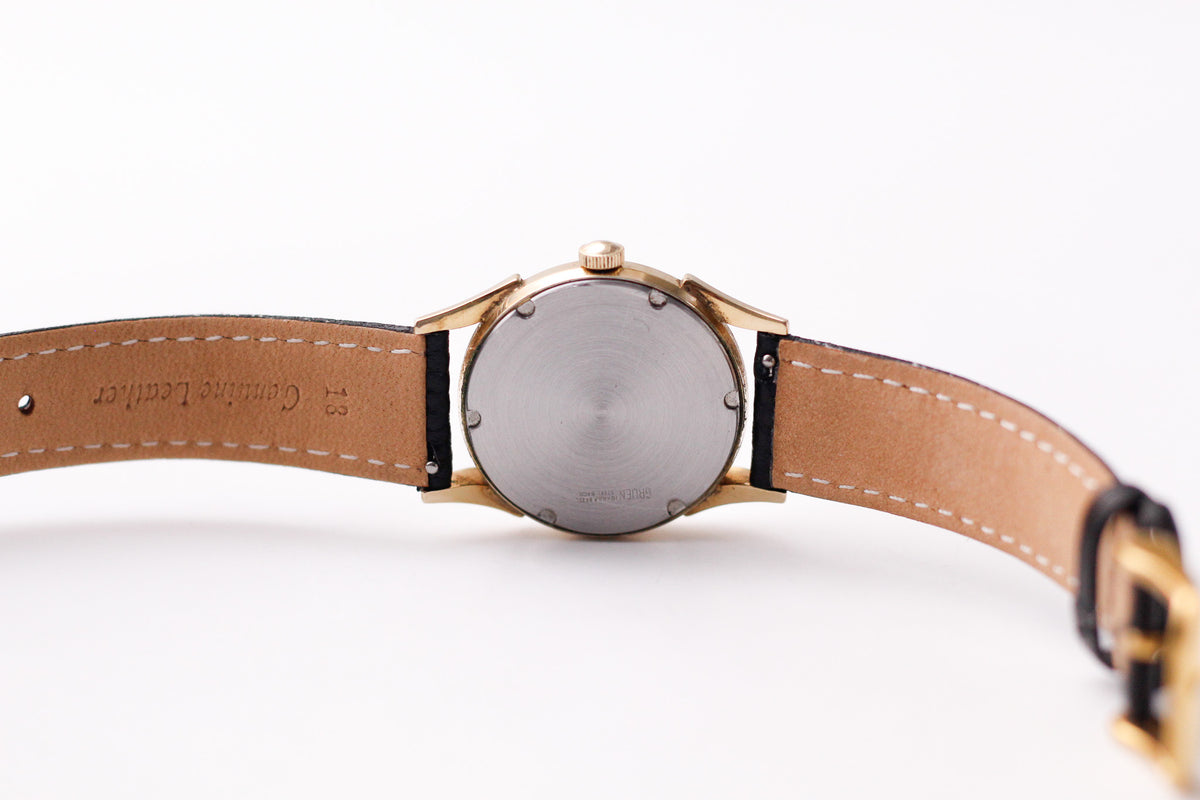 1950s Gruen Precision Mechanical Light Golden Dial Men's Wrist-Watch W/Box