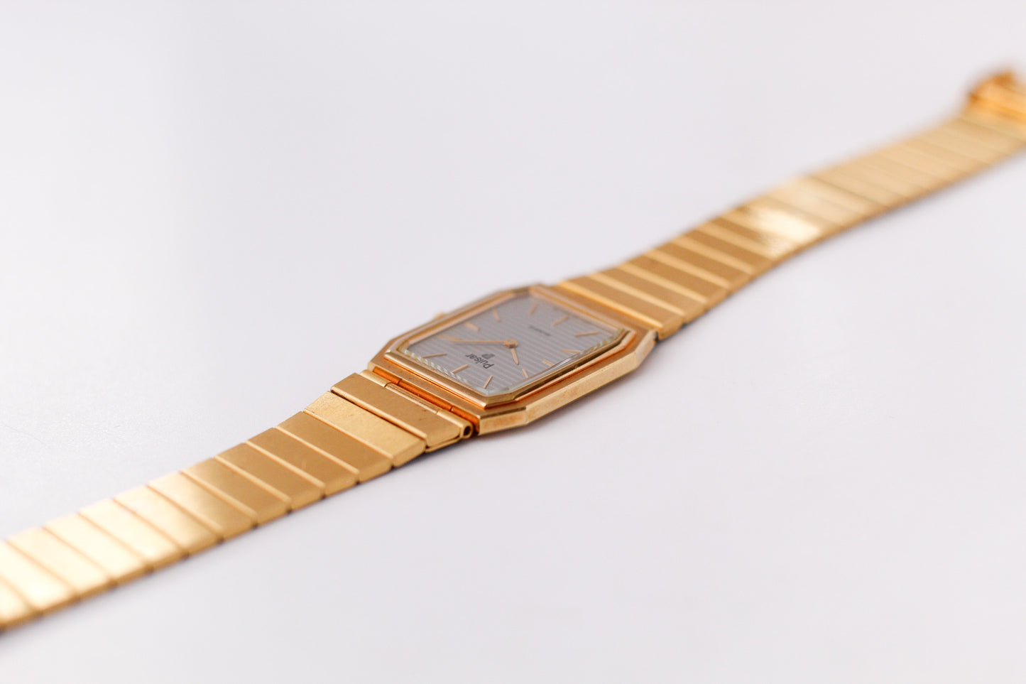 1996 Pulsar 'Tank' Quartz Linear Gray Dial Men's Wrist Watch