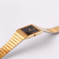 1984 Seiko Quartz Jet Black Dial Tank Style Men's Wrist-Watch
